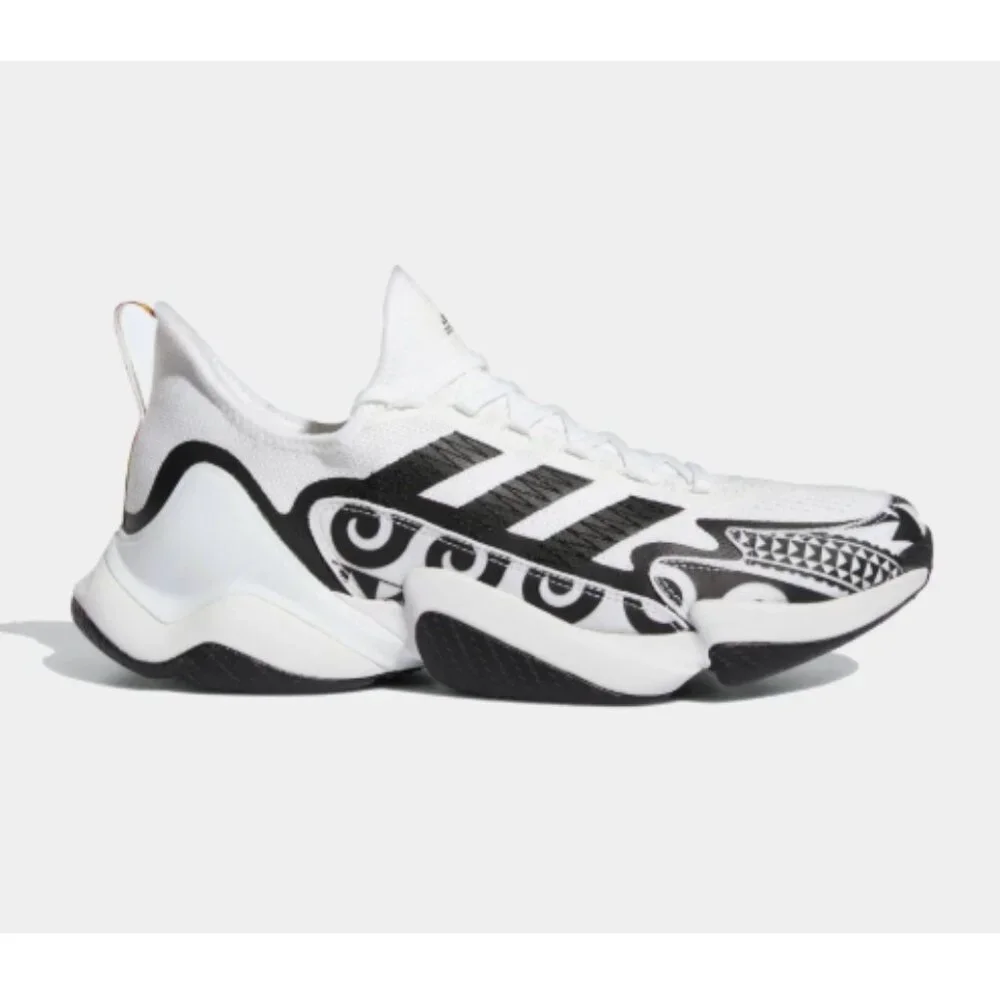 Adidas Mens Polynesian Bowl Sneakers Size 8.5 Black/White Shoes